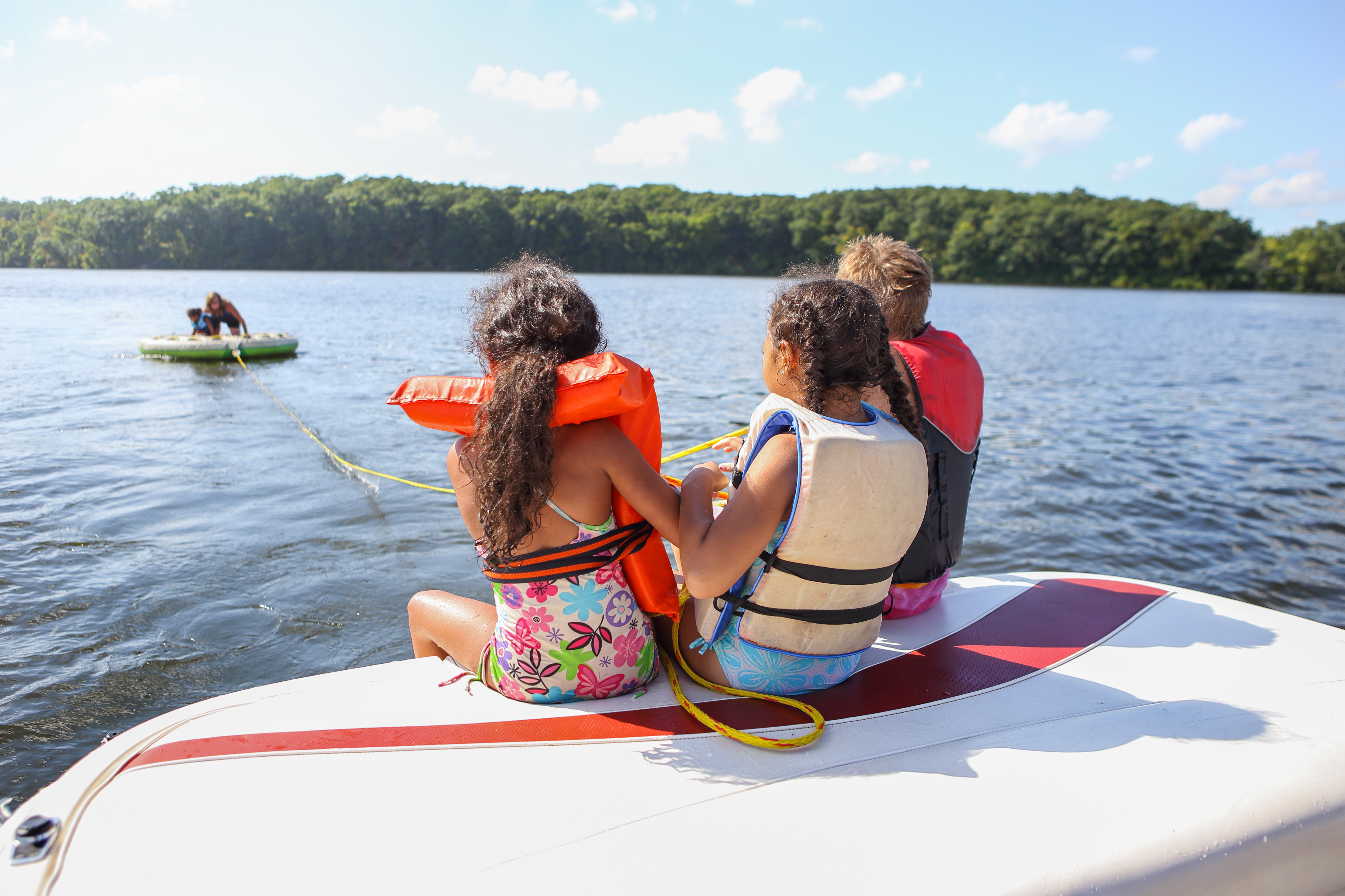 Kids wakeboarding on Lake of the Ozarks