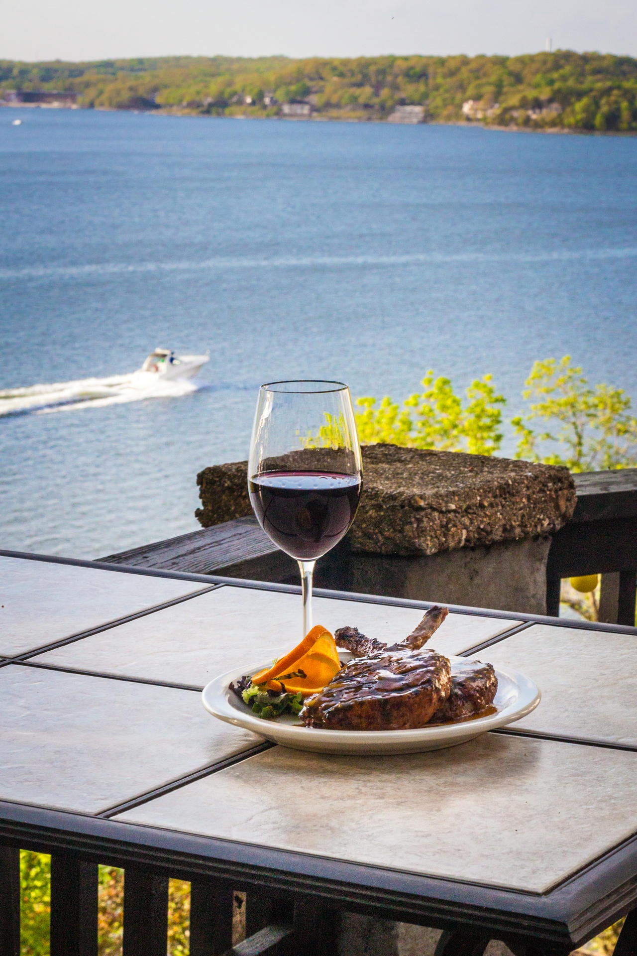 Lakeside meal